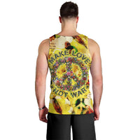 Make Love Not War Men Tank Top Hippie Flower Power Revolution