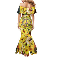 Make Love Not War Mermaid Dress Hippie Flower Power Revolution