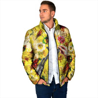 Make Love Not War Padded Jacket Hippie Flower Power Revolution