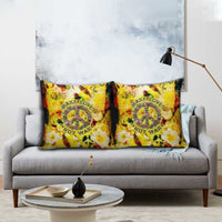 Make Love Not War Pillow Cover Hippie Flower Power Revolution