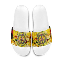 Make Love Not War Slide Sandals Hippie Flower Power Revolution
