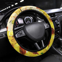 Make Love Not War Steering Wheel Cover Hippie Flower Power Revolution