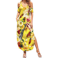 Make Love Not War Summer Maxi Dress Hippie Flower Power Revolution