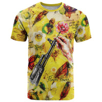 Make Love Not War T Shirt Hippie Flower Power Revolution
