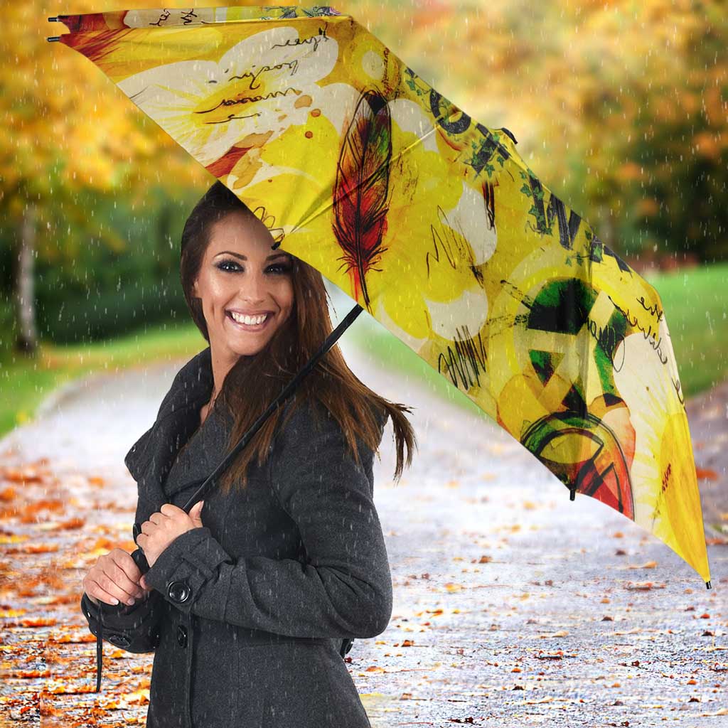 Make Love Not War Umbrella Hippie Flower Power Revolution