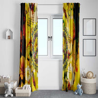 Make Love Not War Window Curtain Hippie Flower Power Revolution