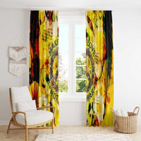 Make Love Not War Window Curtain Hippie Flower Power Revolution