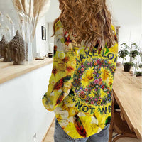 Make Love Not War Women Casual Shirt Hippie Flower Power Revolution