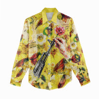 Make Love Not War Women Casual Shirt Hippie Flower Power Revolution