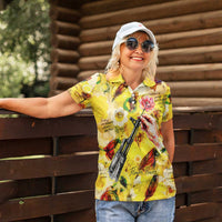 Make Love Not War Women Polo Shirt Hippie Flower Power Revolution