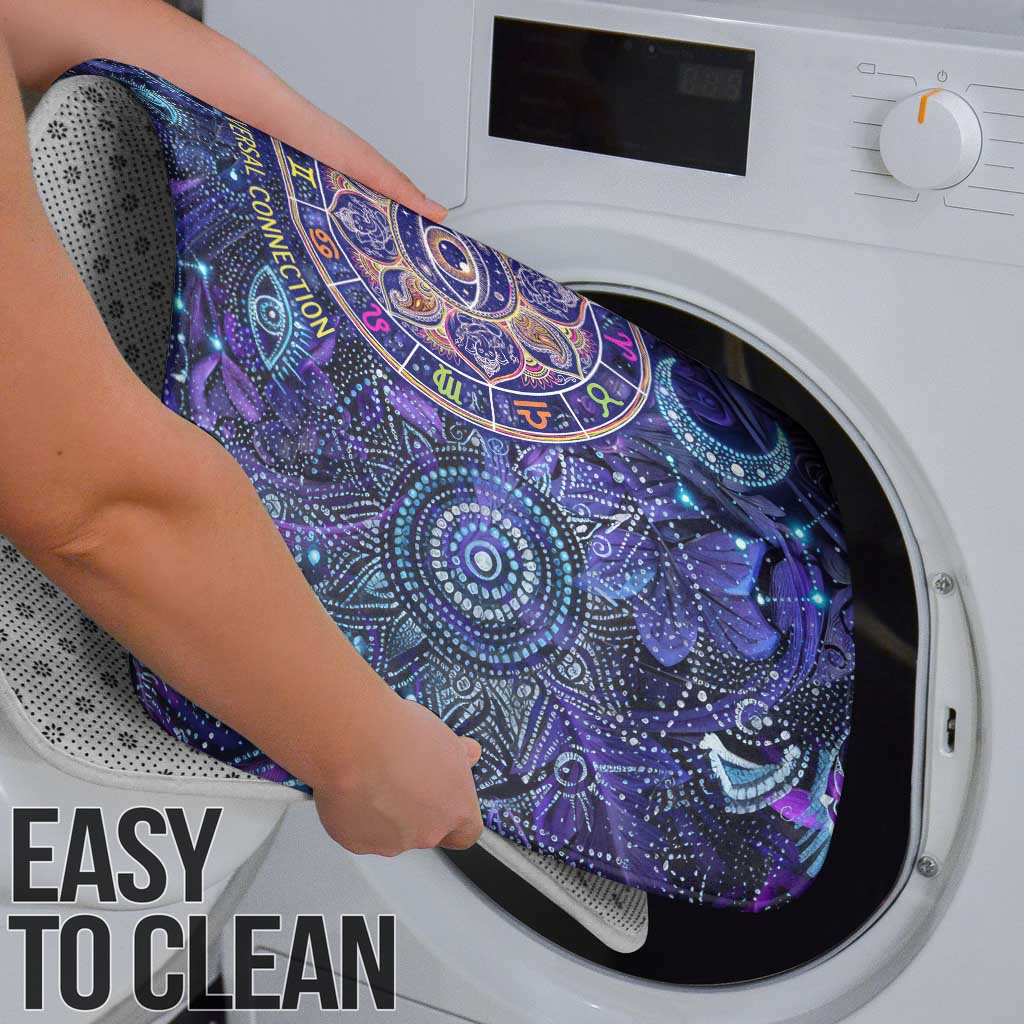 Universal Connection Zodiac Bathroom Set Cosmic Eye and Sacred Om Vibration