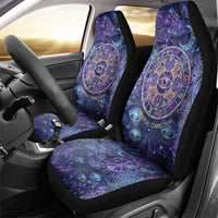 Universal Connection Zodiac Car Seat Cover Cosmic Eye and Sacred Om Vibration
