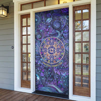 Universal Connection Zodiac Door Cover Cosmic Eye and Sacred Om Vibration