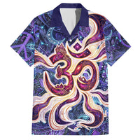 Universal Connection Zodiac Hawaiian Shirt Cosmic Eye and Sacred Om Vibration
