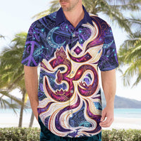 Universal Connection Zodiac Hawaiian Shirt Cosmic Eye and Sacred Om Vibration