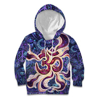 Universal Connection Zodiac Kid Hoodie Cosmic Eye and Sacred Om Vibration