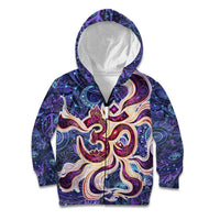 Universal Connection Zodiac Kid Hoodie Cosmic Eye and Sacred Om Vibration