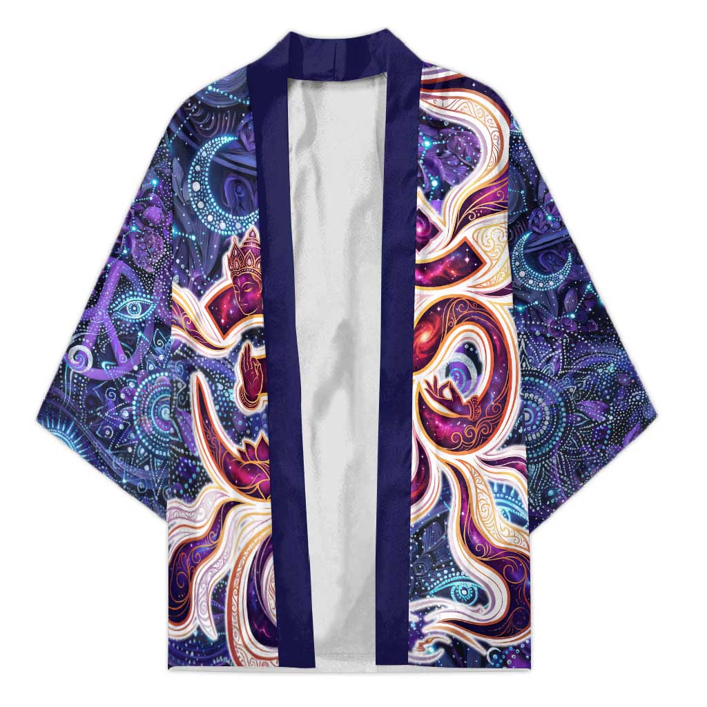 Universal Connection Zodiac Kimono Cosmic Eye and Sacred Om Vibration