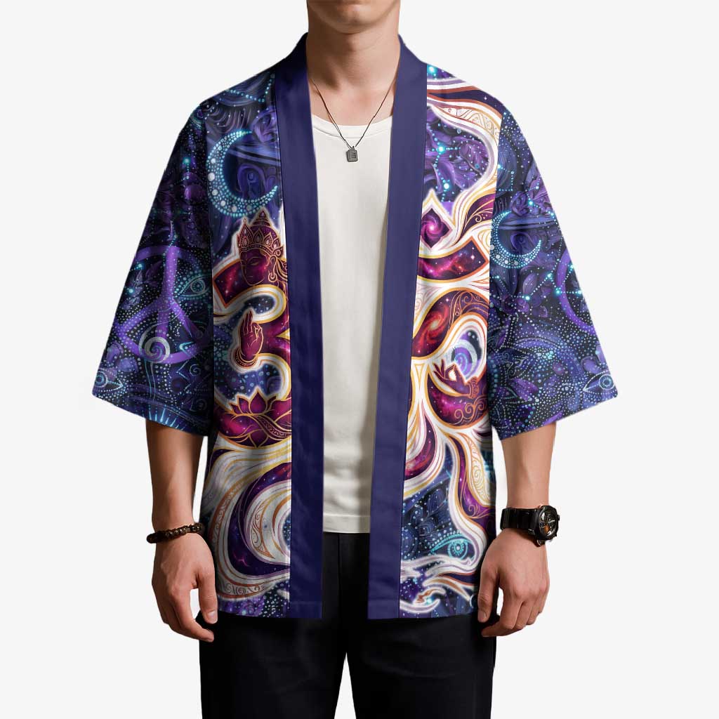 Universal Connection Zodiac Kimono Cosmic Eye and Sacred Om Vibration