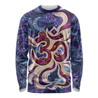 Universal Connection Zodiac Long Sleeve Shirt Cosmic Eye and Sacred Om Vibration