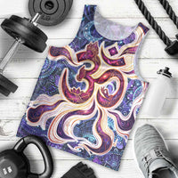 Universal Connection Zodiac Men Tank Top Cosmic Eye and Sacred Om Vibration