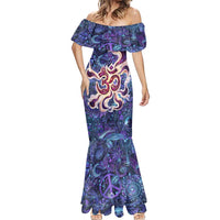 Universal Connection Zodiac Mermaid Dress Cosmic Eye and Sacred Om Vibration