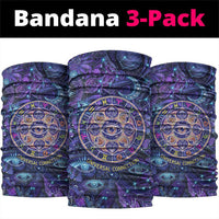 Universal Connection Zodiac Neck Gaiter Cosmic Eye and Sacred Om Vibration