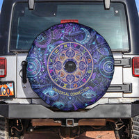 Universal Connection Zodiac Spare Tire Cover Cosmic Eye and Sacred Om Vibration