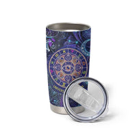 Universal Connection Zodiac Tumbler Cup Cosmic Eye and Sacred Om Vibration