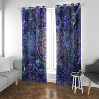 Universal Connection Zodiac Window Curtain Cosmic Eye and Sacred Om Vibration