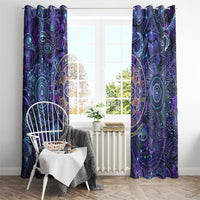 Universal Connection Zodiac Window Curtain Cosmic Eye and Sacred Om Vibration
