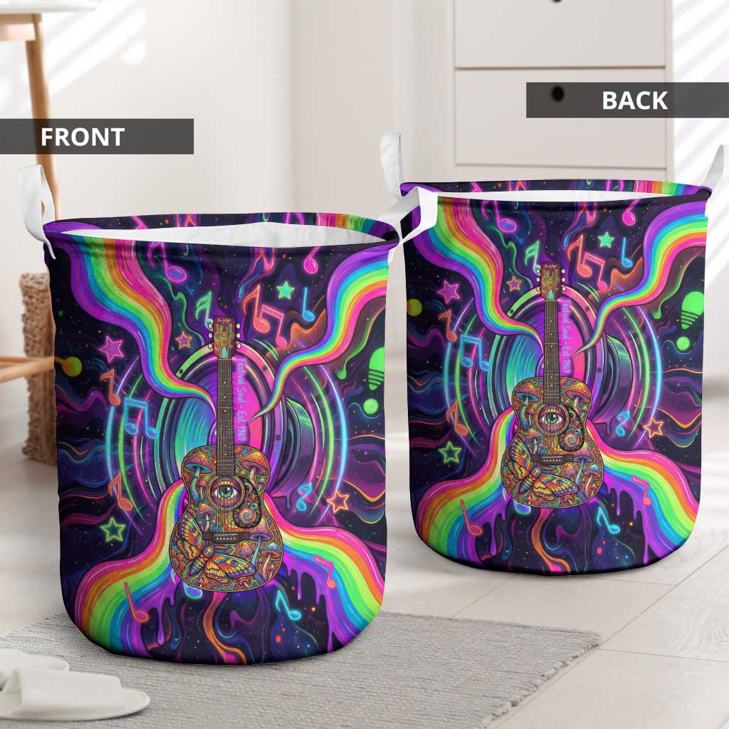 Trippy Guitar Laundry Basket Festival Soul Psychedelic Music Vibes Since 1969