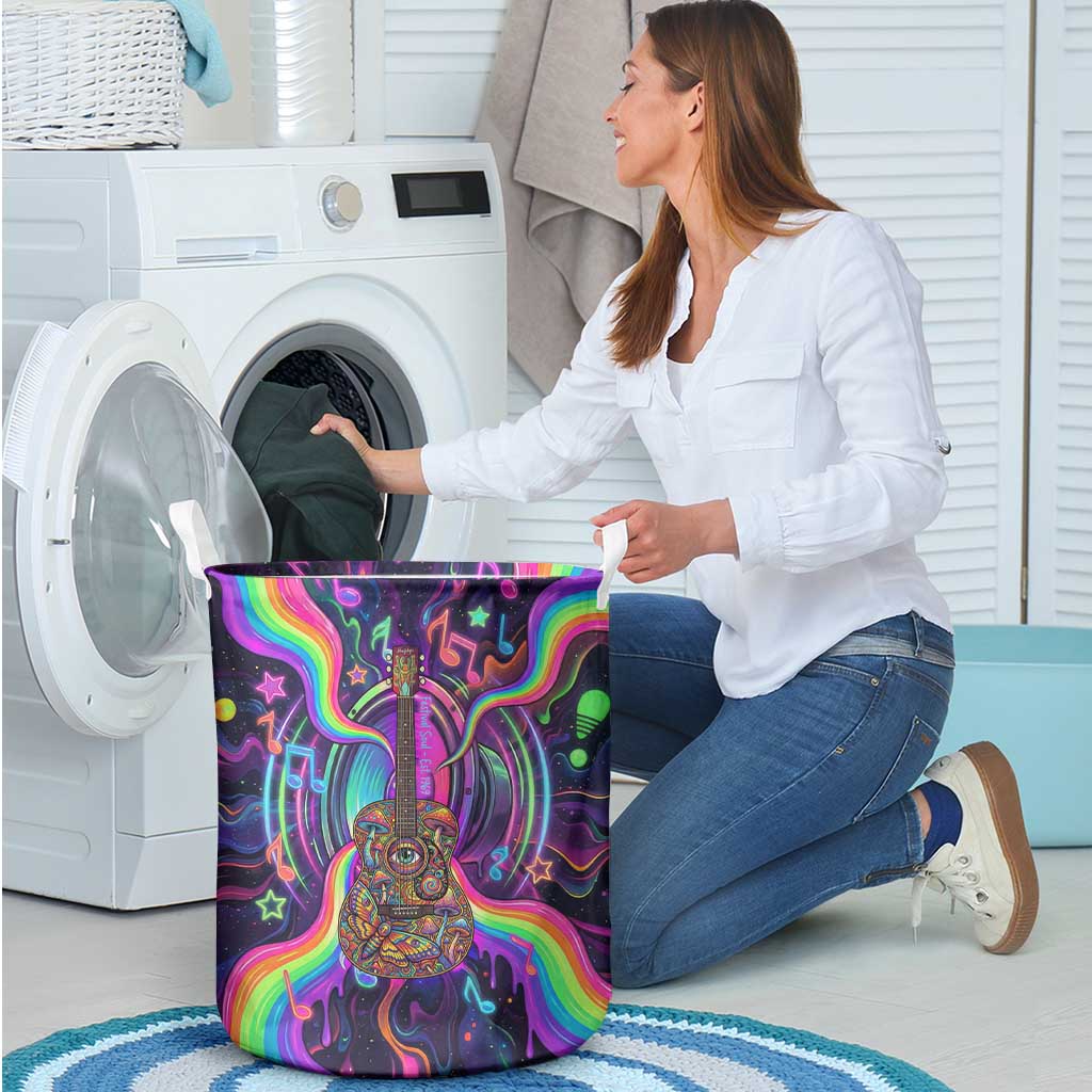 Trippy Guitar Laundry Basket Festival Soul Psychedelic Music Vibes Since 1969