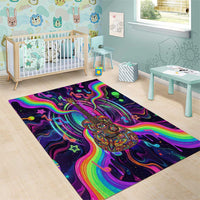 Trippy Guitar Area Rug Festival Soul Psychedelic Music Vibes Since 1969