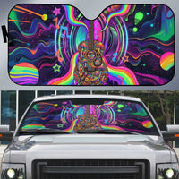 Trippy Guitar Auto Sun Shade Festival Soul Psychedelic Music Vibes Since 1969