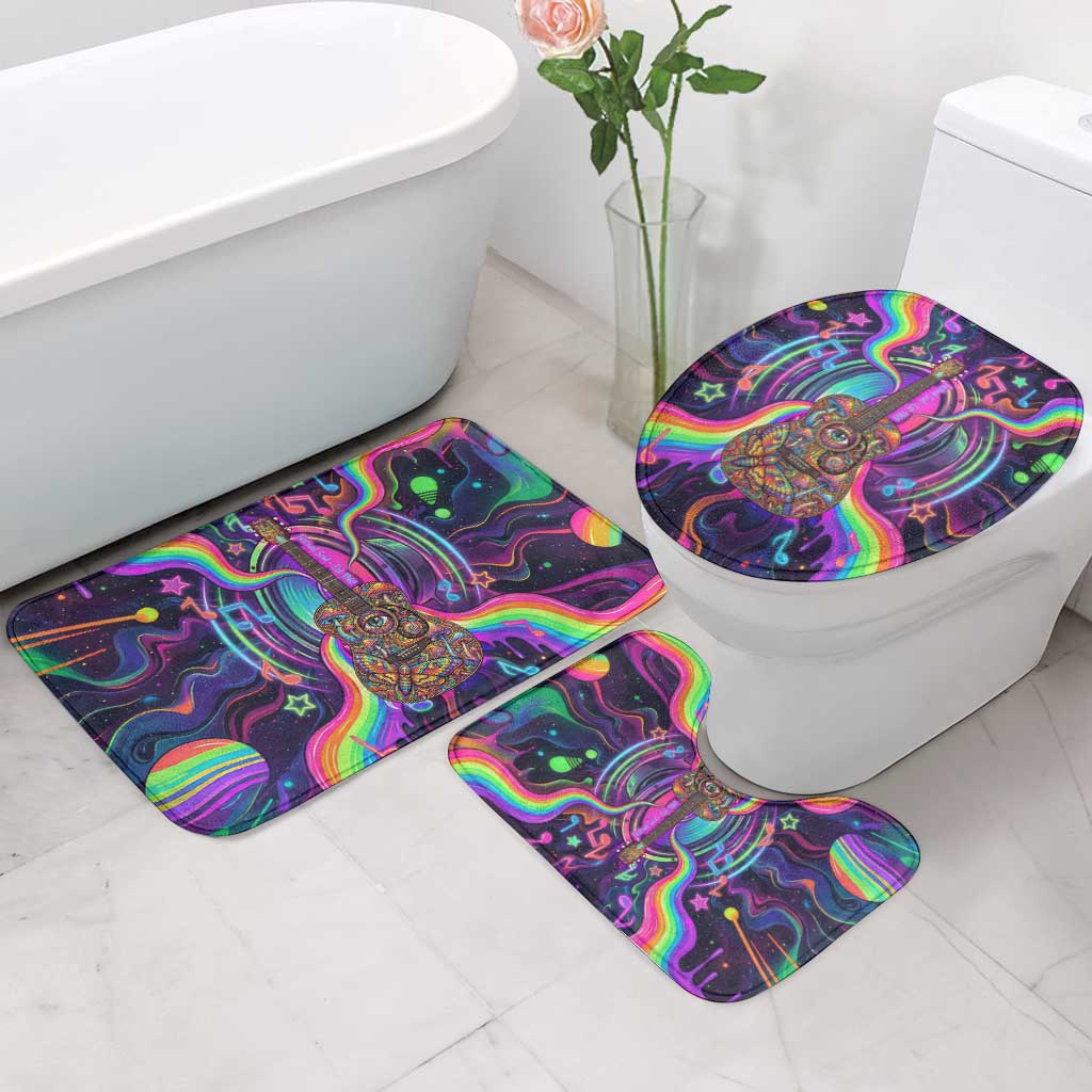 Trippy Guitar Bathroom Set Festival Soul Psychedelic Music Vibes Since 1969