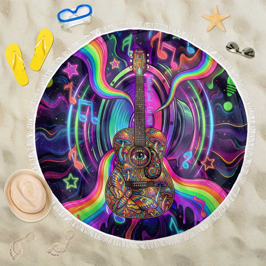 Trippy Guitar Beach Blanket Festival Soul Psychedelic Music Vibes Since 1969