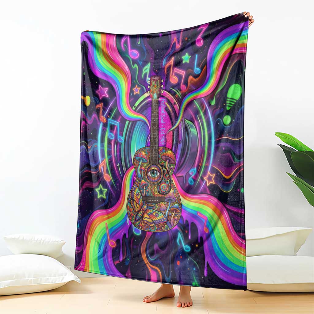 Trippy Guitar Blanket Festival Soul Psychedelic Music Vibes Since 1969