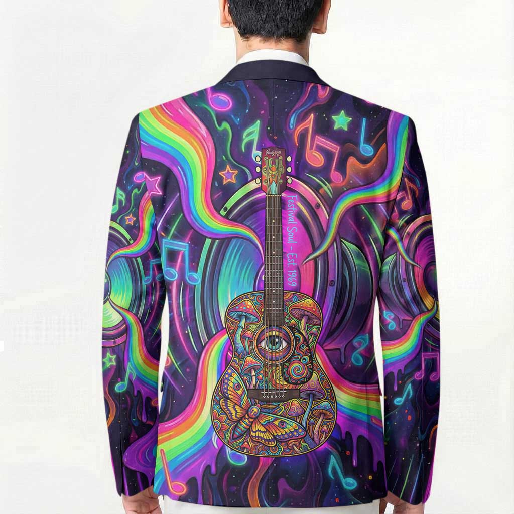 Trippy Guitar Blazer Festival Soul Psychedelic Music Vibes Since 1969