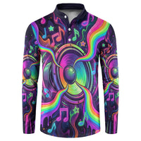 Trippy Guitar Button Sweatshirt Festival Soul Psychedelic Music Vibes Since 1969