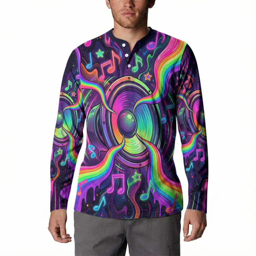 Trippy Guitar Button Sweatshirt Festival Soul Psychedelic Music Vibes Since 1969