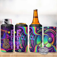 Trippy Guitar 4 in 1 Can Cooler Tumbler Festival Soul Psychedelic Music Vibes Since 1969