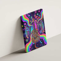 Trippy Guitar Canvas Wall Art Festival Soul Psychedelic Music Vibes Since 1969