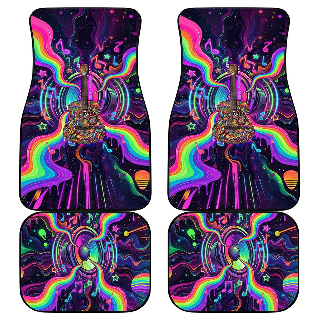Trippy Guitar Car Mats Festival Soul Psychedelic Music Vibes Since 1969