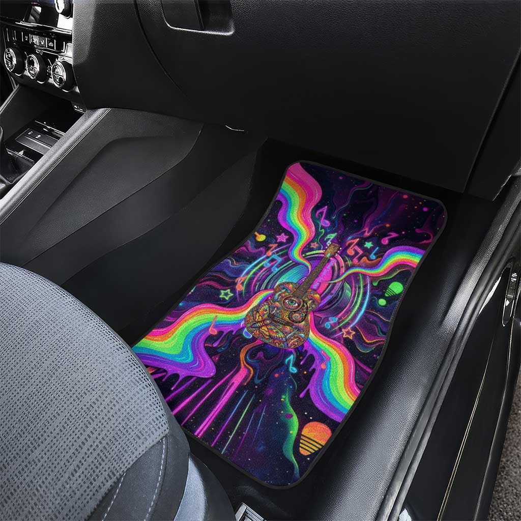 Trippy Guitar Car Mats Festival Soul Psychedelic Music Vibes Since 1969