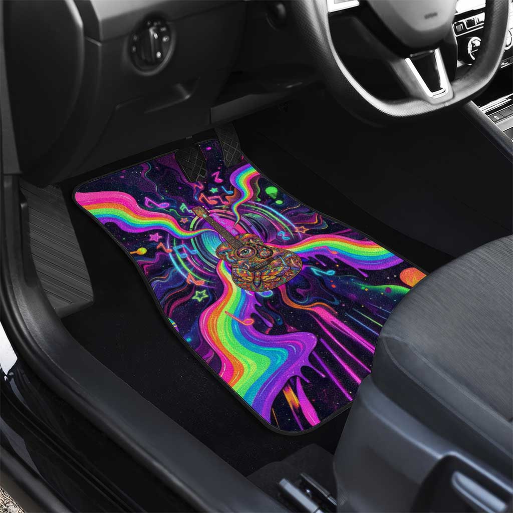Trippy Guitar Car Mats Festival Soul Psychedelic Music Vibes Since 1969