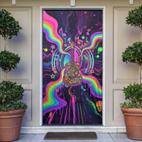 Trippy Guitar Door Cover Festival Soul Psychedelic Music Vibes Since 1969