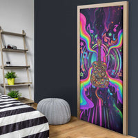 Trippy Guitar Door Cover Festival Soul Psychedelic Music Vibes Since 1969