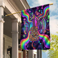 Trippy Guitar Garden Flag Festival Soul Psychedelic Music Vibes Since 1969