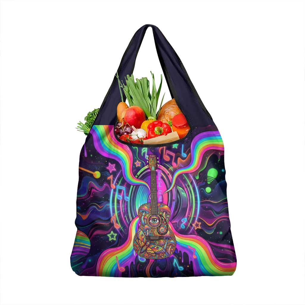 Trippy Guitar Grocery Bag Festival Soul Psychedelic Music Vibes Since 1969